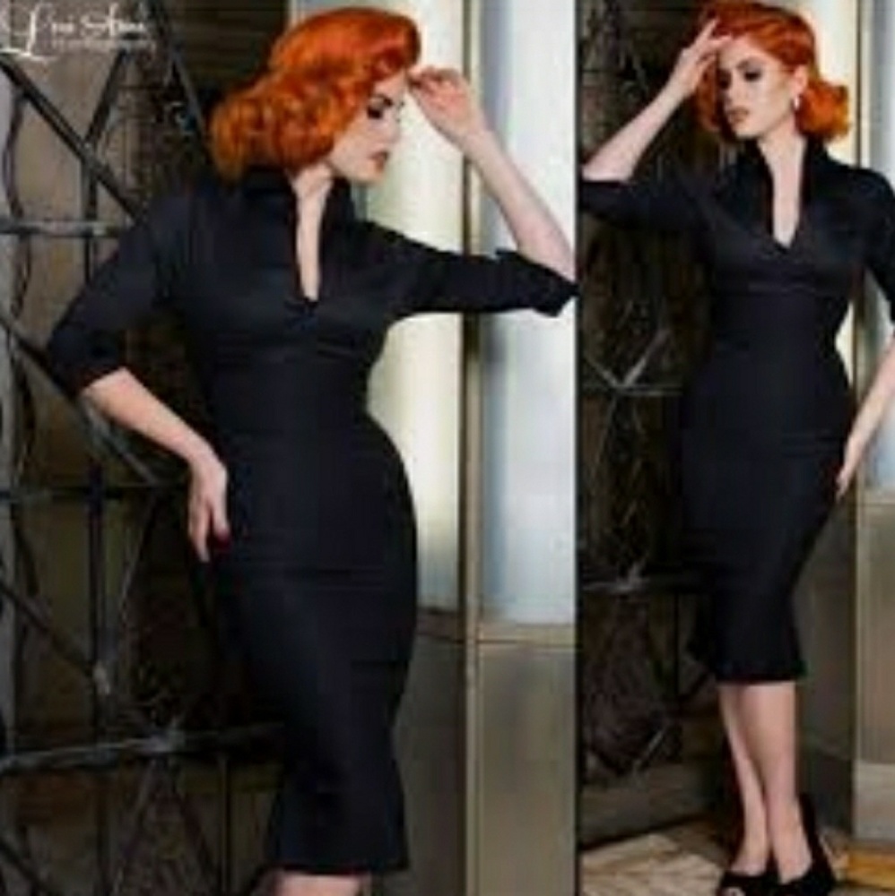 Pinup Girl Clothing Lauren dress sz 4X NWT black.